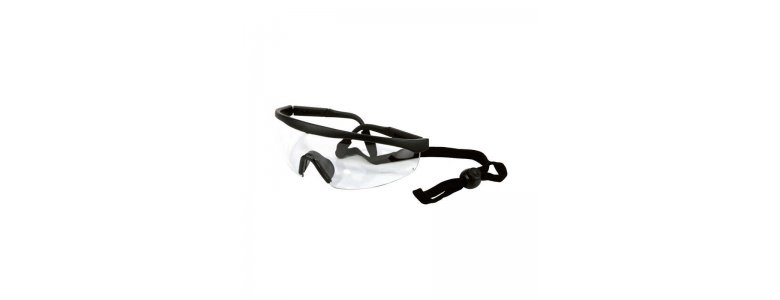 HM Müllner munkavédelmi védőszemüveg vékony szárral,gumírozott orrnyereggel, zsinórral pc, SB,