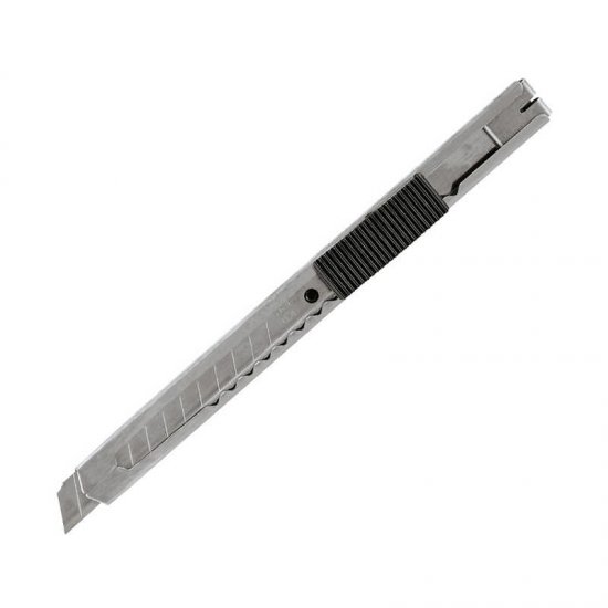 HM Müllner tapétavágó, törhető pengés kés 9mm, fém markolat, penge fémvezetője reteszelő tolózárral