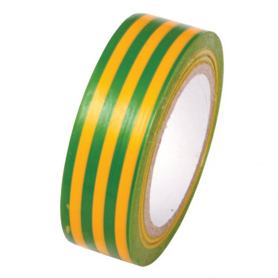 Lev PVC ragasztószalag 19mmx10mx0,13mm, zöld-sárga