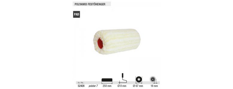 Lev Teddy festőhenger 250x8x67x18mm, Polyamide