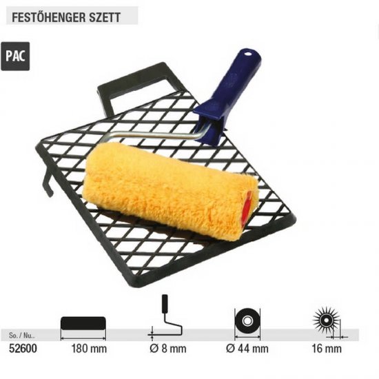 Lev Teddy festőhenger szett 180x8x44x16mm, Polyamide, lehúzóráccsal