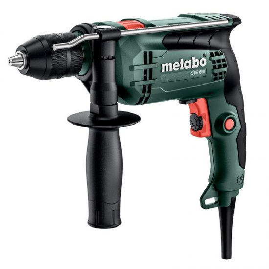 Metabo ütvefúró 650W, SBE 650, Futuro Plus gyorsbefogó tokmány, műanyag dobozban