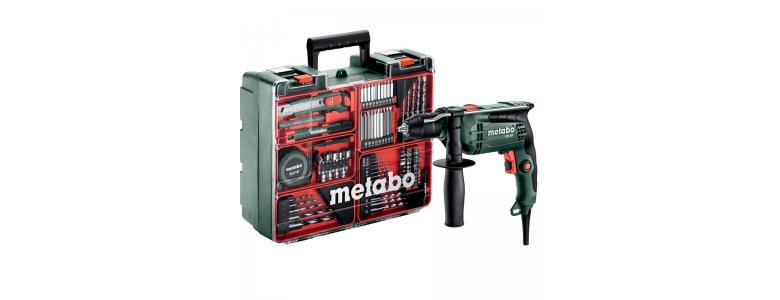 Metabo ütvefúró 650W, SBE 650, Futuro Plus gyorsbefogó tokmány, műanyag dobozban +tartozékkészlet