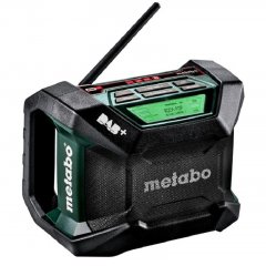 Metabo akkus 12-18V épitőipari rádió  R 12-18 DAB+ BT, digitális DAB+ vevő +hálózati vezeték, akku nélkül 1,9kg
