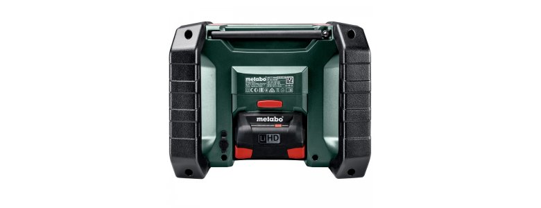 Metabo akkus 12-18V épitőipari rádió  R 12-18 DAB+ BT, digitális DAB+ vevő +hálózati vezeték, akku nélkül 1,9kg