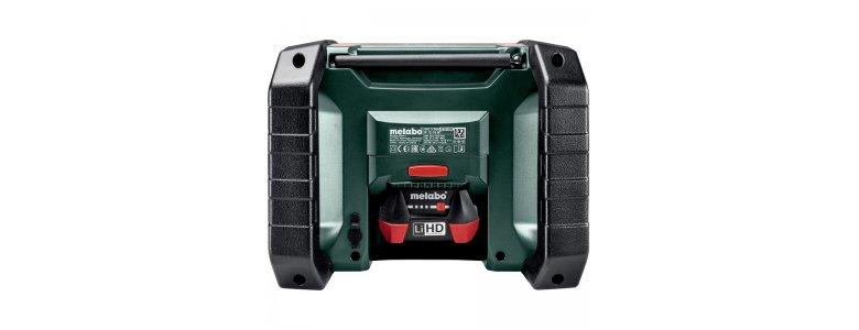 Metabo akkus 12-18V épitőipari rádió  R 12-18 DAB+ BT, digitális DAB+ vevő +hálózati vezeték, akku nélkül 1,9kg