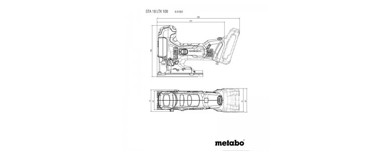 Metabo akkus 18V szúrófűrész 100mm   550-2800/min, STA 18 LTX 100 +metaBOX 145 L, akku és töltő nélkül