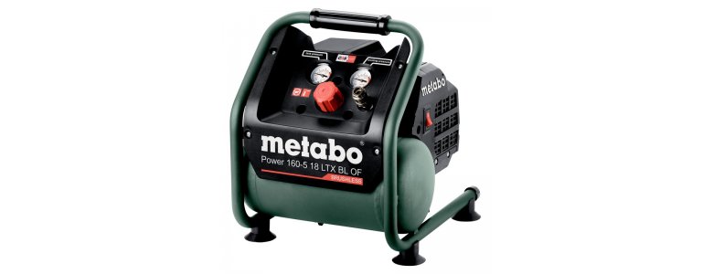 Metabo akkus 18V kompresszor szénkefementes, 60l/min 8 bar, Power 160-5 18 LTX BL OF +akku és töltő nélkül