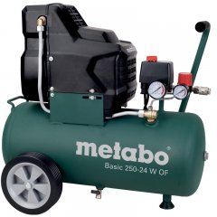 Metabo kompresszor, Basic 250-24W OF, 8bar olajmentes, 24 liter