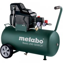 Metabo kompresszor, Basic 250-50W OF, 8bar olajmentes, 50 liter