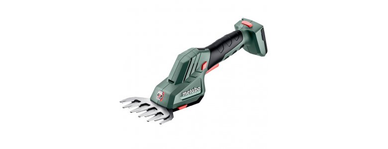 Metabo akkus 12V bokorvágó és fűnyíró olló 20 cm/11,5 cm PowerMaxx SGS 12 Q +tároló tartó +metaBOX 145, akku és töltő nélkül