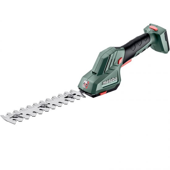 Metabo akkus 12V bokorvágó és fűnyíró olló 20 cm/11,5 cm PowerMaxx SGS 12 Q +tároló tartó +metaBOX 145, akku és töltő nélkül