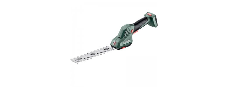 Metabo akkus 12V bokorvágó és fűnyíró olló 20 cm/11,5 cm PowerMaxx SGS 12 Q +tároló tartó +metaBOX 145, akku és töltő nélkül