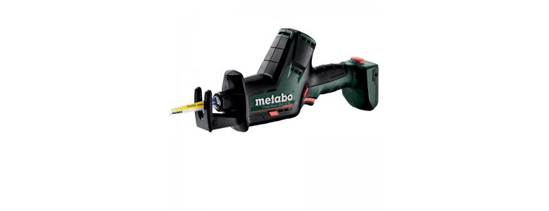 Metabo akkus 12V kardfűrész 16mm, 3000/min, szénkefementes, PowerMaxx SSE 12 BL, +kardfűrészlap fához és fémhez +MetaLoc hordtáska, akku és töltő nélkül