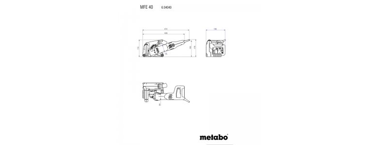 Metabo MFE 40 kéttárcsás falnútmaró 125mm 1900W 10-40mm