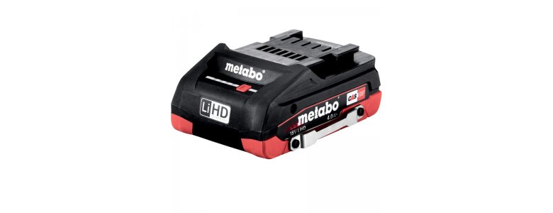 Metabo akkumulátor 18V 4,0Ah DS LiHD 580g, AIR COOLED, leesés ellen védő kengyellel