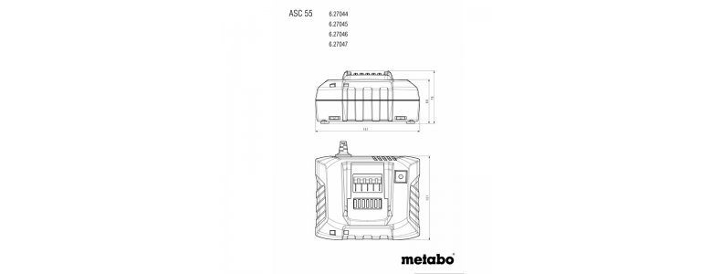 Metabo akkumlátor töltő ASC 55, 12-36V, AIR COOLED, EU