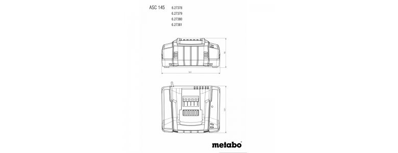 Metabo akkumulátor töltő 12-36V, AIR COOLED, ASC 145, EU