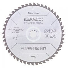 Metabo körfűrészlap 165x20mm Z48 FZ/TZ 5°neg aluminium cut - professional, Alumínium