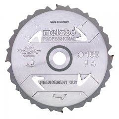 Metabo körfűrészlap 165x20mm 4DFZ 5° fibercement cut - professional