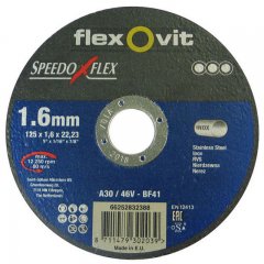 Flexovit Speedoflex vágókorong 125x1,6x22,2mm, BF41, fém-inox