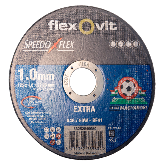 Flexovit Speedoflex vágókorong 125x1,0x22,2mm, BF41, fém-inox