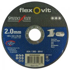 Flexovit Speedoflex vágókorong 125x2,0x22,2mm, BF41, fém-inox