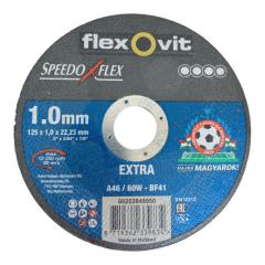 Flexovit Speedoflex EXTRA Long Life vágókorong 125x1,0x22,2mm, BF41, fém-inox