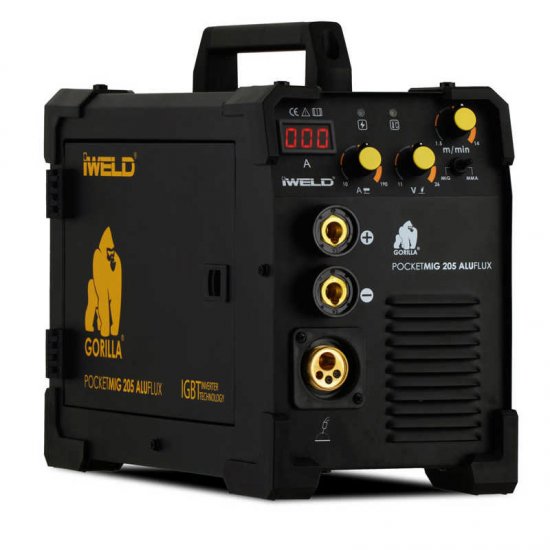 IWELD GORILLA POCKETMIG 205 ALUFLUX LIMITED E. hegesztő inverter (190A 60%)