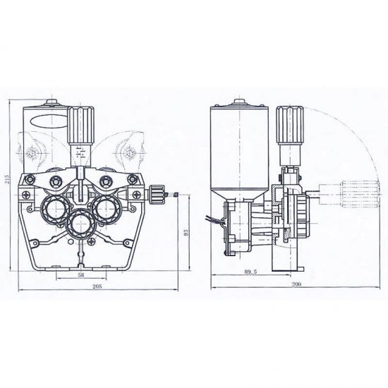 Előtóló motor 4 görgős, komplett (MIG200,250,315,400)