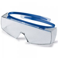 MV Uvex Super OTG védőszemüveg, kék keret, víztiszta lencse