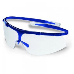 MV Uvex Super G védőszemüveg, kék keret, víztiszta lencse
