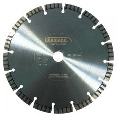 Flexmann For Cut gyémánttárcsa DBT-Industrial 230x2,6x10x16x22,2mm turbo szegmentált, tégla, öregbeton, vasbeton