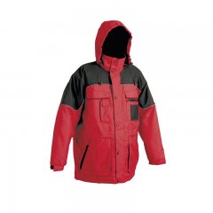 MV Cerva Ultimo vízhatlan munkavédelmi kabát piros/fekete