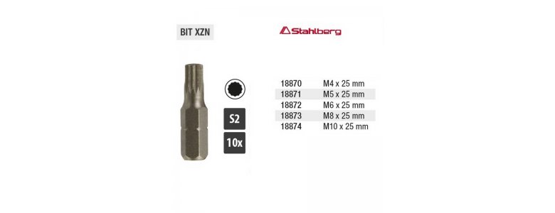 Lev Stahlberg bitfej XZN M, 25mm, S2, 10db