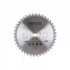 Lev Festa TCT körfűrész tárcsa, körfűrészlap 400x30mm, fához, Vídia lappal,2 db szűkítő gyűrűvel