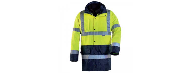 MV Coverguard Fluo 4/1PE sárga/kék kabát