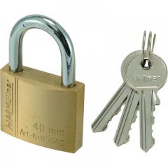 HM Müllner lakat 3 kulccsal, extra erős 40mm-23,0x6,0mm, sárgaréz, edzett acél