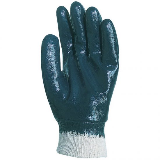 MV kézháton csuklóig teljesen mártott kék nitril kesztyű