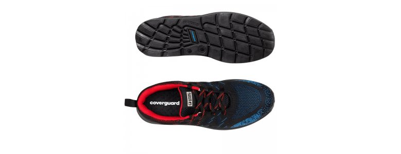 MV Coverguard Otavite SRC munkavédelmi sport félcipő, fekete/piros/kék S1P 