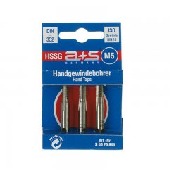 HM Müllner kézi menetfúró 3 részes, HSS-G, DIN352