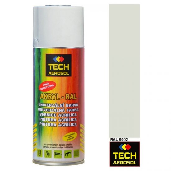 Tech Sol akril alapú festék spray 400ml jégfehér RAL 9002