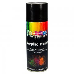 Tech Sol akril alapú festék spray 400ml fényes fekete RAL 9005